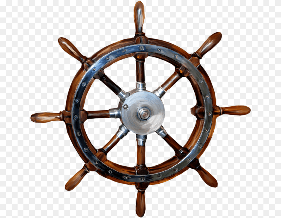 Timon De Barco Boat Wheel Steering Wheel, Transportation, Vehicle, Machine Free Transparent Png