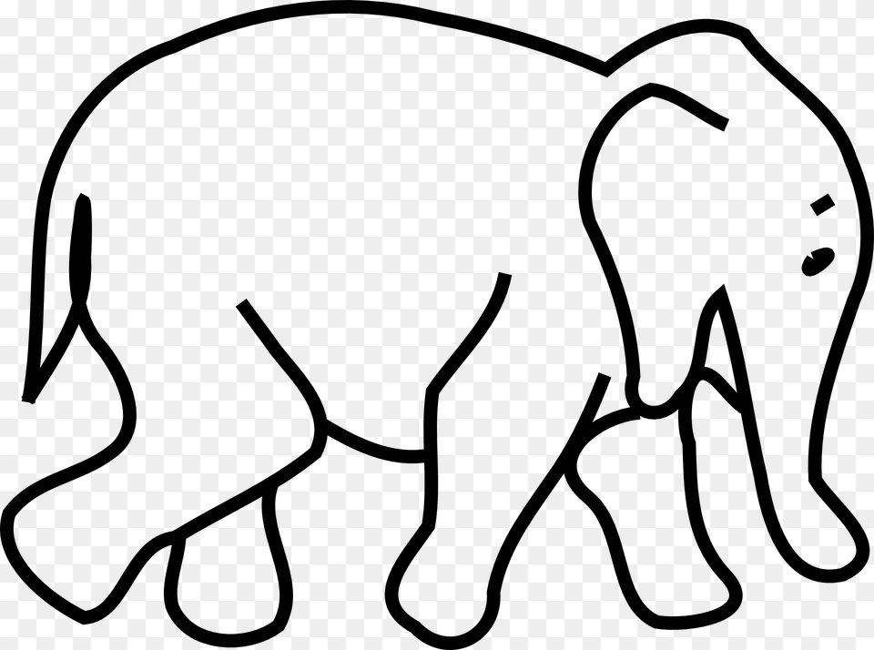 Timon De Barco Elephant Clipart Black And White, Animal, Mammal, Wildlife Free Transparent Png