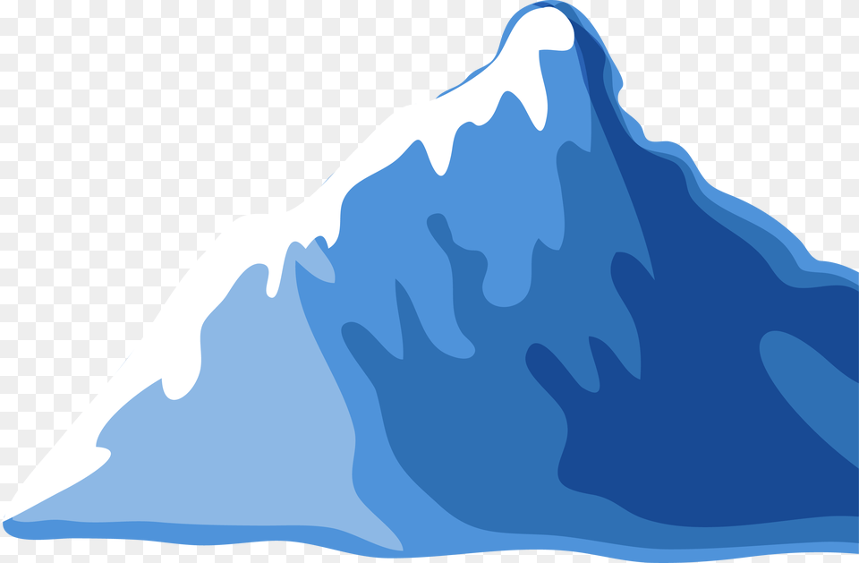 Transparent Tip Of The Iceberg Clipart Cartoon Mountain Transparent Background, Ice, Nature, Outdoors, Mountain Range Free Png
