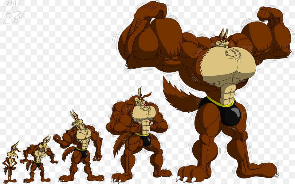 Titan Clipart Looney Tunes Muscle Coyote, Person, Adult, Male, Man Free Transparent Png