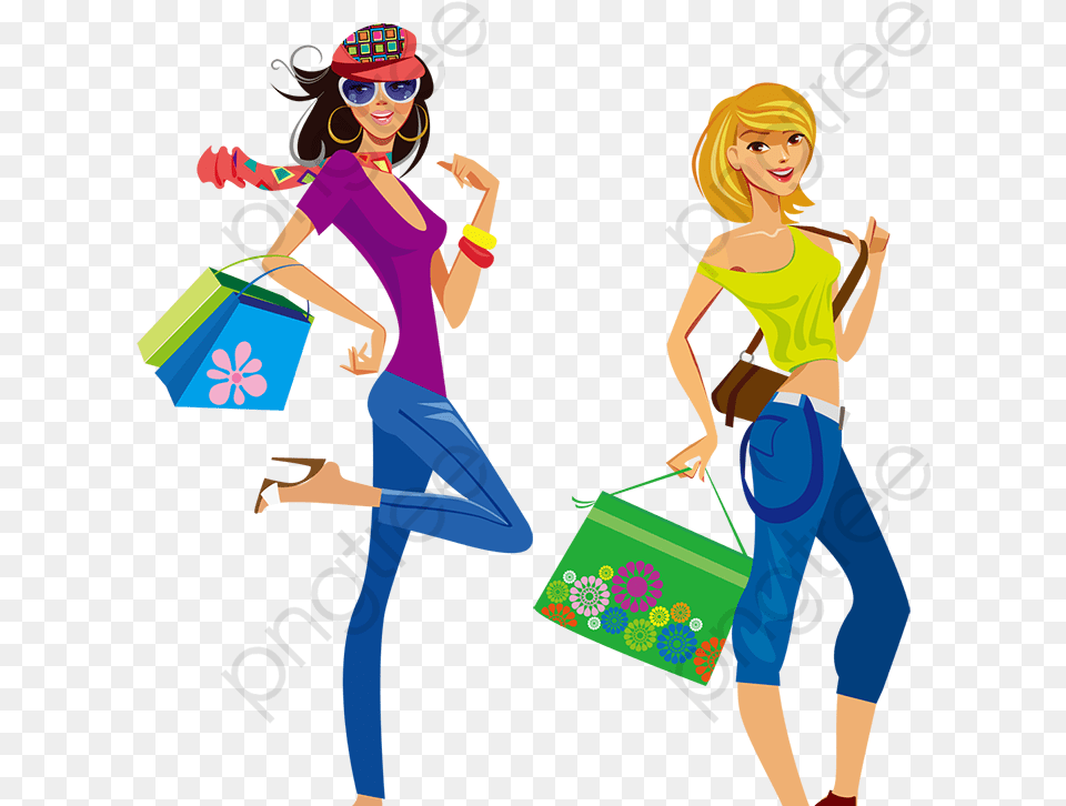 To Go Shopping Clipart Mujeres De Compra, Person, Adult, Clothing, Female Free Transparent Png