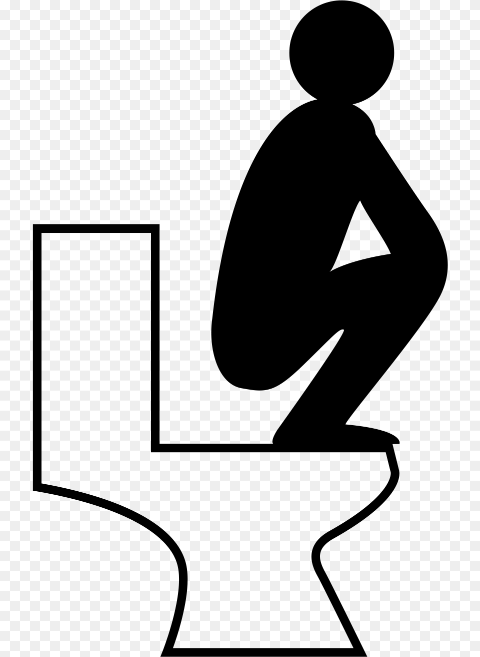 Transparent Toilet Icon, Gray Png