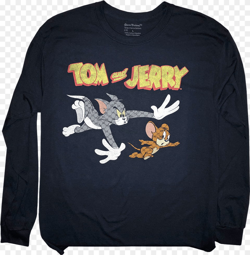 Transparent Tom And Jerry, Clothing, Long Sleeve, Sleeve, T-shirt Free Png Download