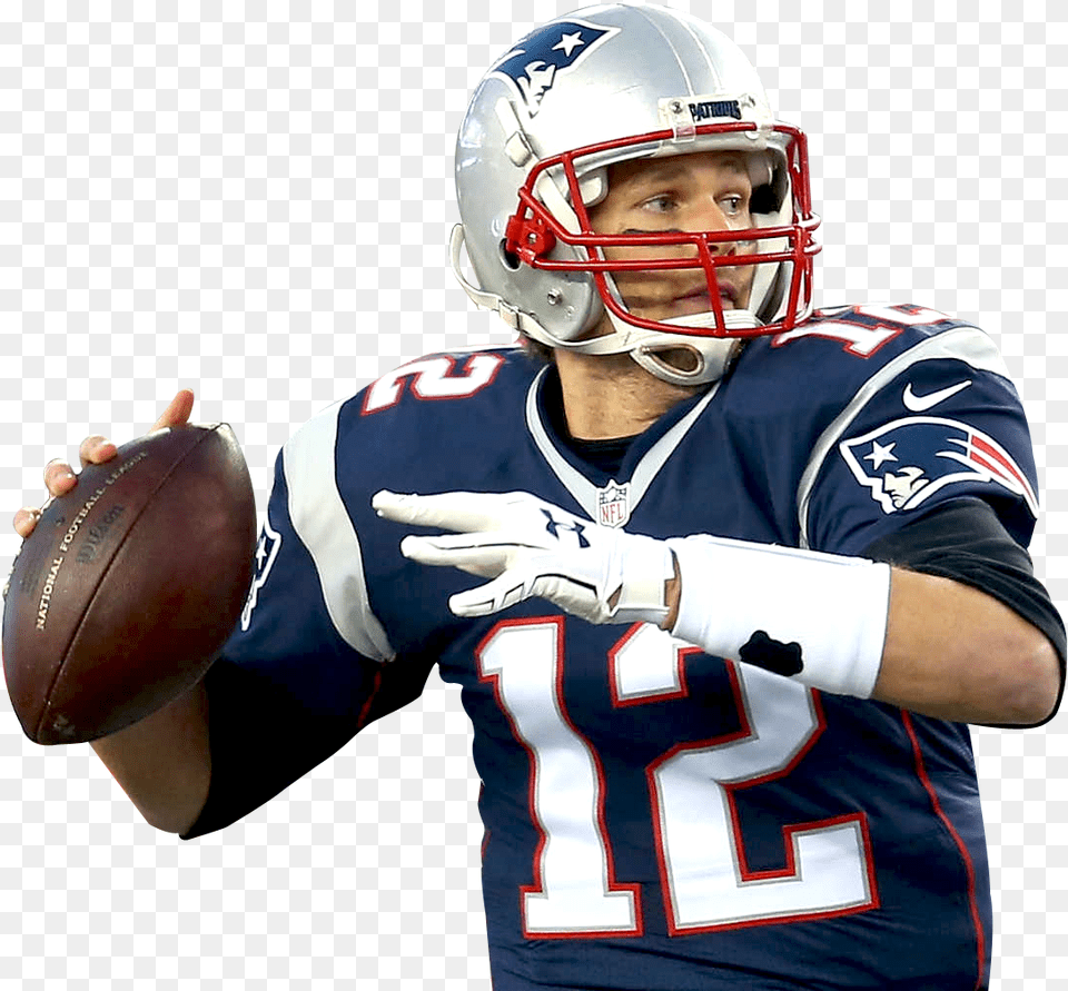Tom Brady New England Patriots Brady, Helmet, American Football, Playing American Football, Person Free Transparent Png