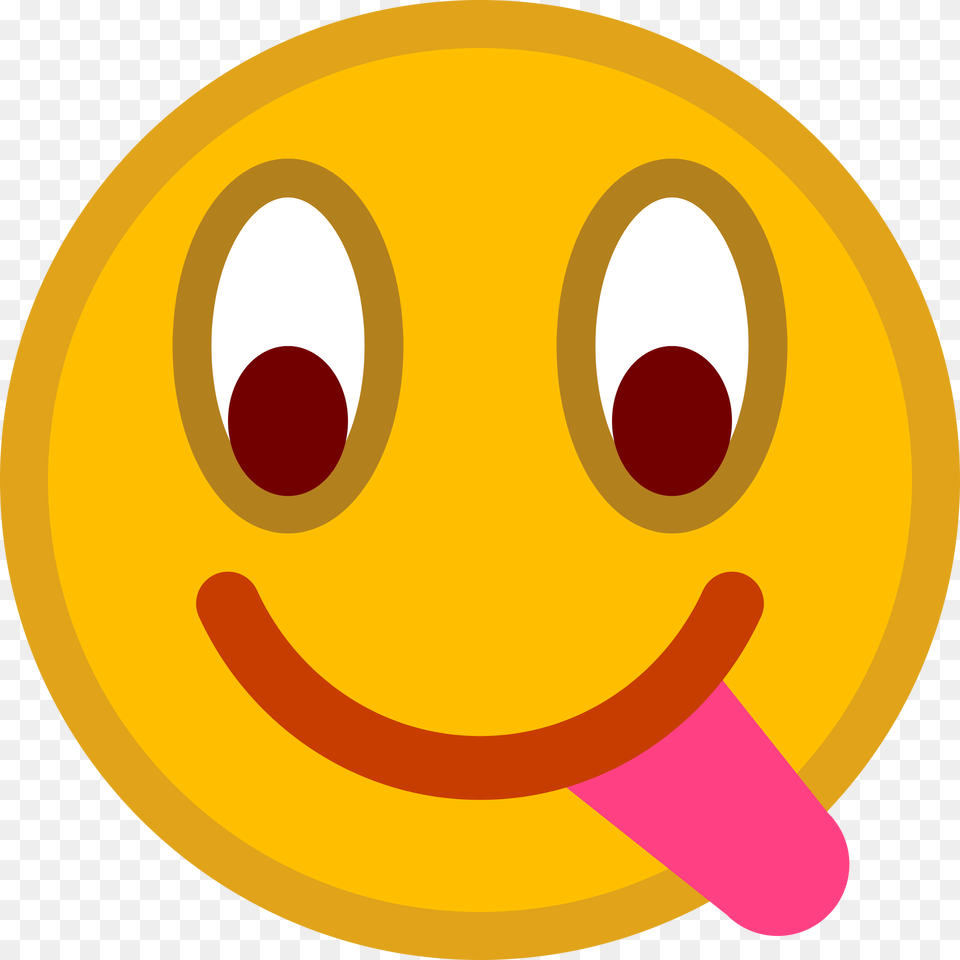 Transparent Tongue Out Emoji Emoticon Tongue, Toy, Disk, Food, Sweets Png
