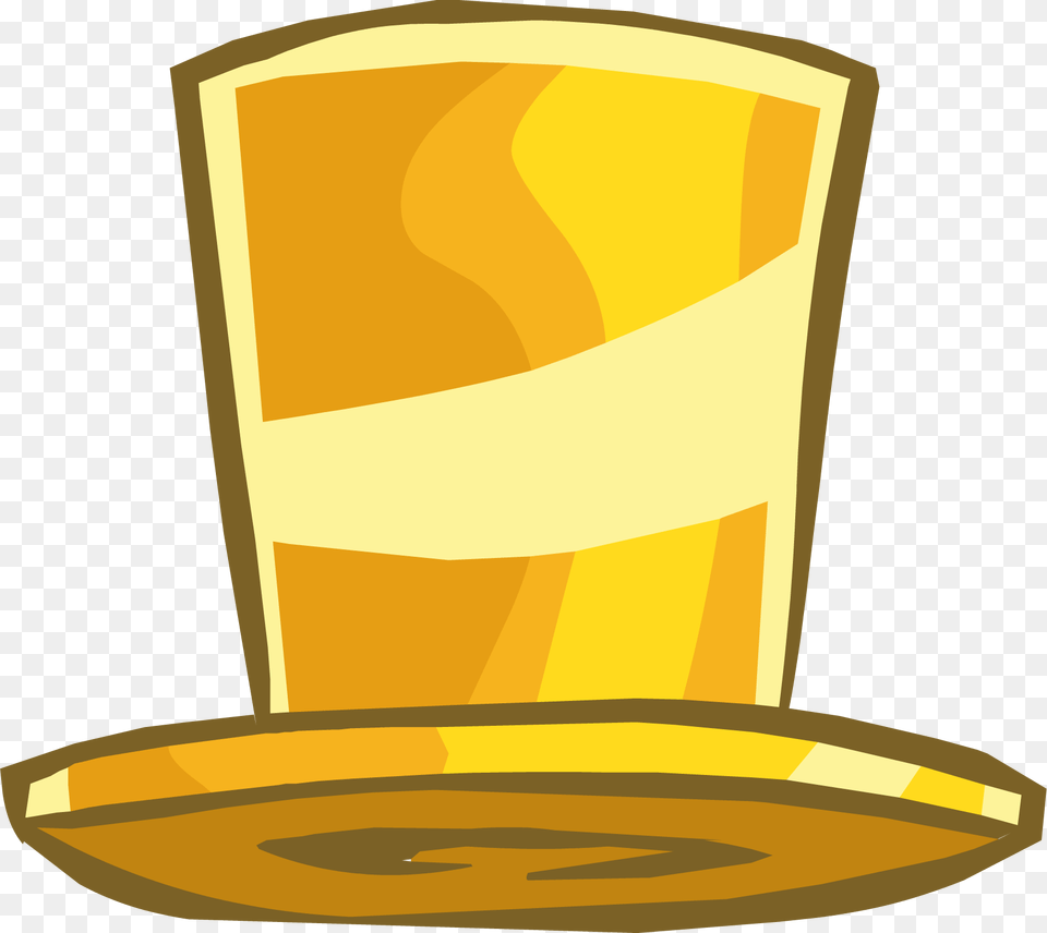 Transparent Tophat Golden Top Hat Clipart, Gold, Glass, Alcohol, Beer Free Png
