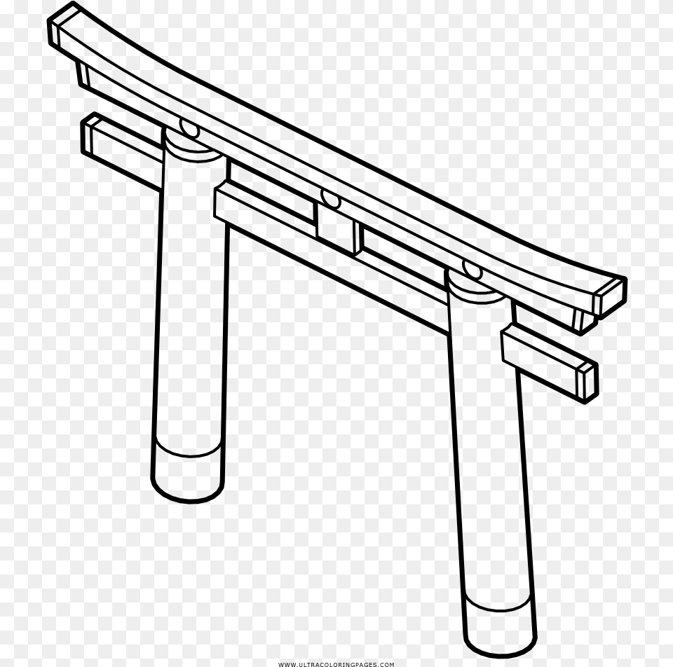 Torii Line Art, Gray Free Transparent Png