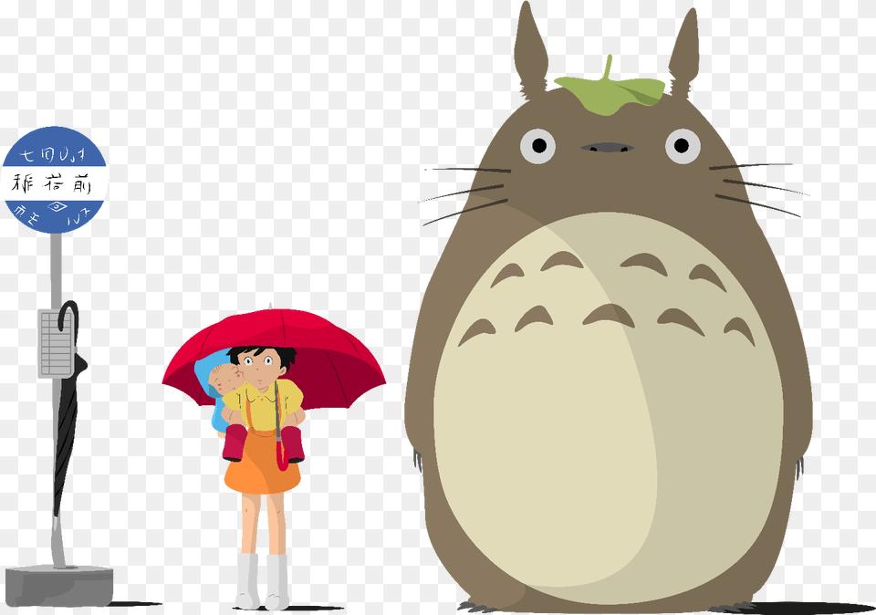 Transparent Totoro Totoro Art, Person, Face, Head, Bus Stop Free Png Download