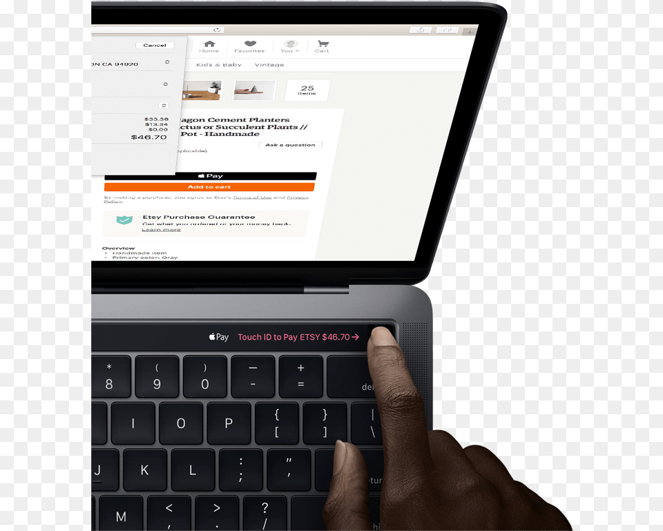 Transparent Touch Id Macbook Pro Touch Bar Spotify, Computer, Computer Hardware, Computer Keyboard, Electronics Png