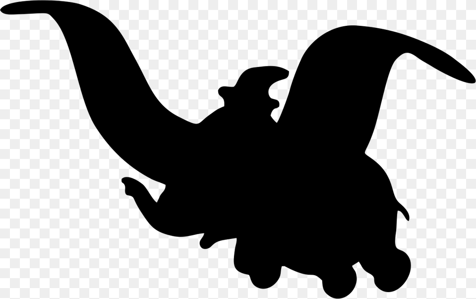 Train Cars Clip Art Dumbo Silhouette, Gray Free Transparent Png