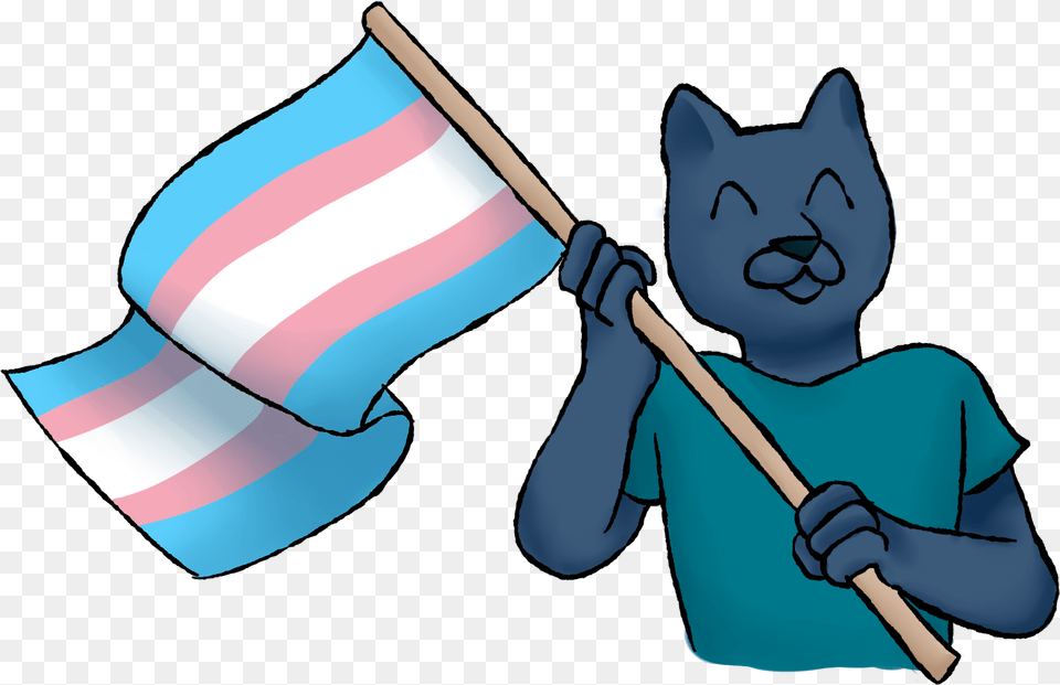 Transparent Trans Flag, Baby, Person, Animal, Cat Free Png Download