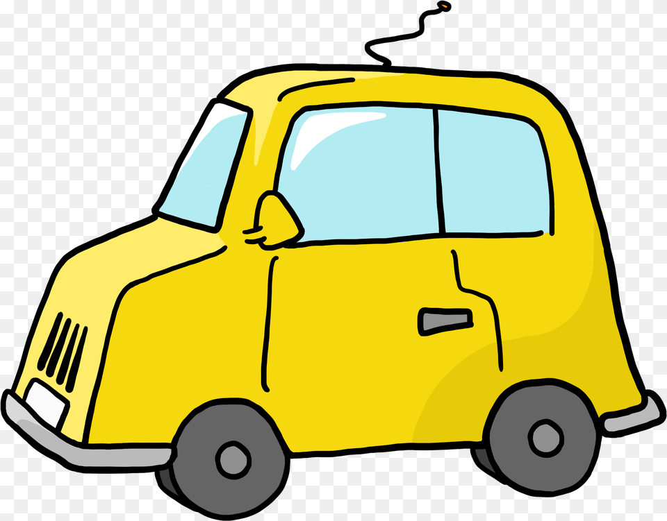 Transparent Transportation Clipart Transparent Background Yellow Car Clipart, Moving Van, Van, Vehicle, Taxi Free Png Download