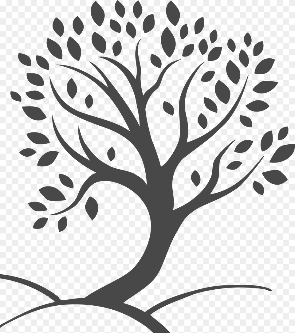 Tree Black And White Tree Silhouette Seasons, Art, Stencil, Graphics, Pattern Free Transparent Png