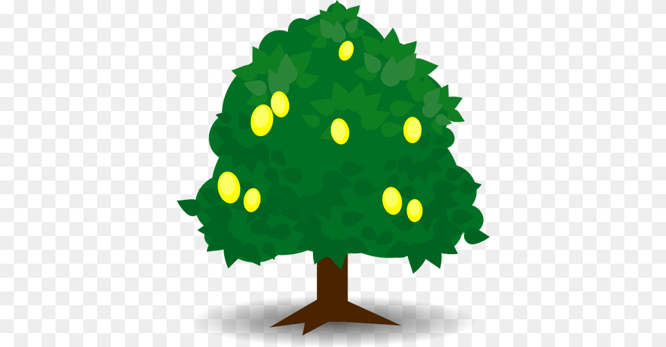 Tree Cartoon, Green, Plant, Vegetation, Lighting Free Transparent Png