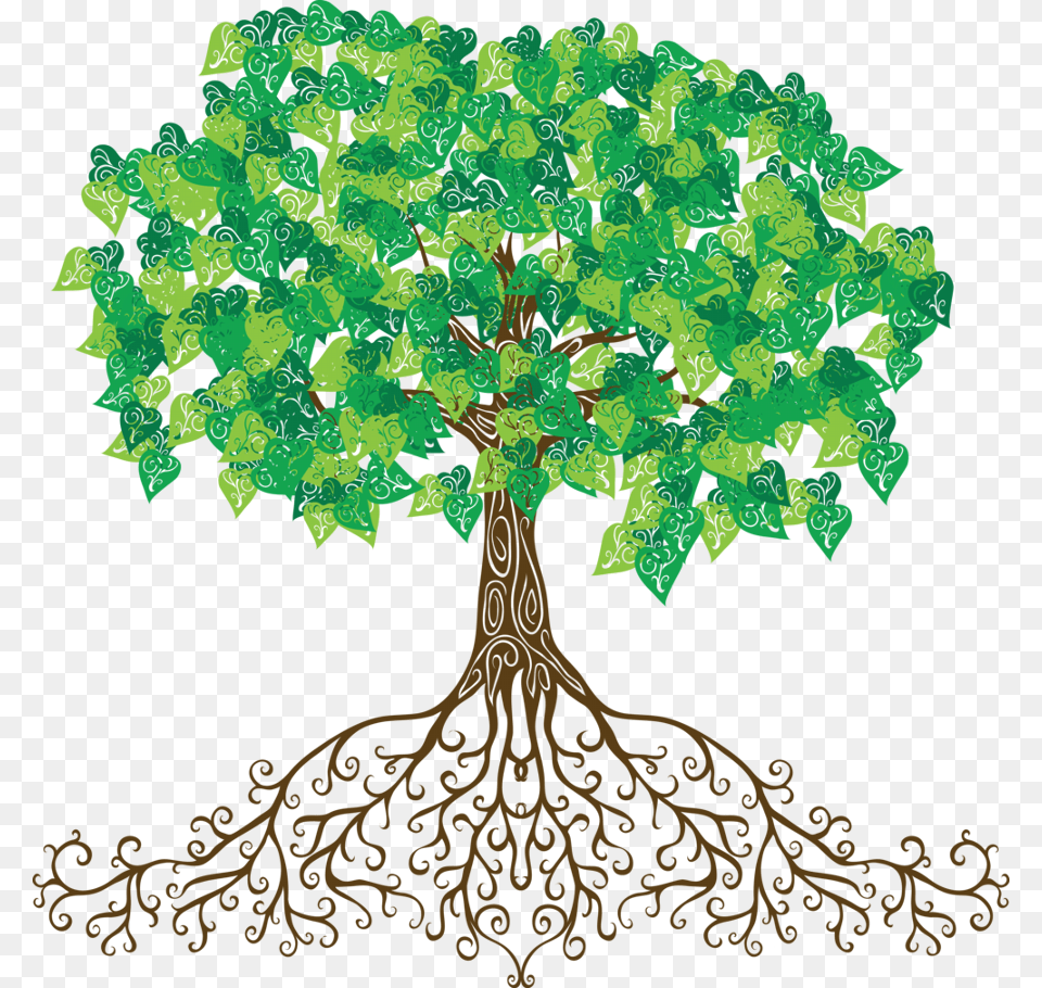 Tree Of Roots Tree With Root Clipart, Plant, Art, Leaf Free Transparent Png