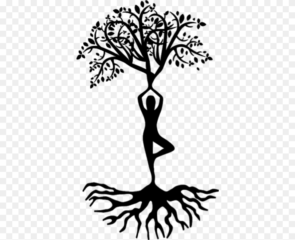 Transparent Tree Shadow Clipart Clipart Yoga Tree Pose, Gray Png