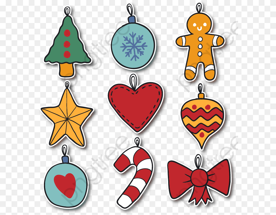 Transparent Tree Stick Christmas Stickers Transparent, Accessories, Earring, Jewelry, Food Png