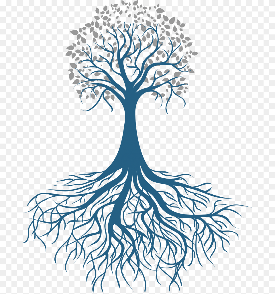 Transparent Tree With Roots Tree Of Life Silhouette, Plant, Root, Art, Person Png
