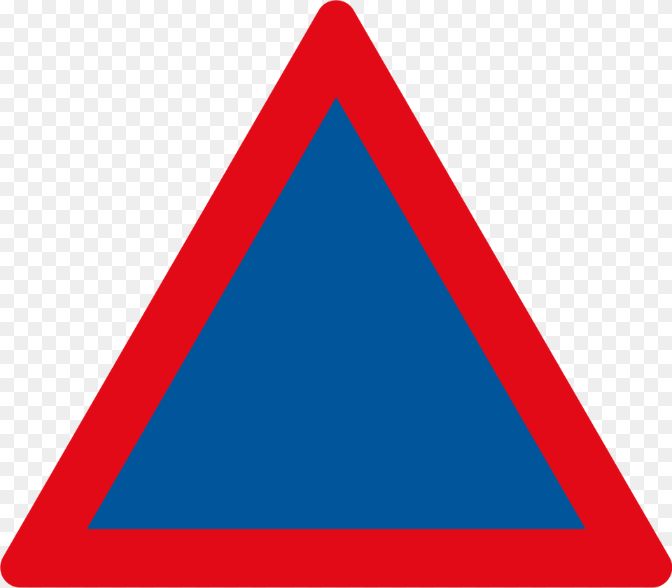 Transparent Triangle Border Blue And Red Triangle, Sign, Symbol, Road Sign Png