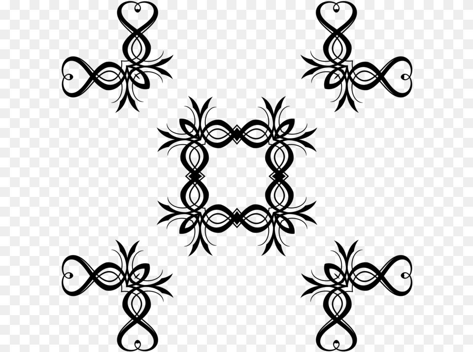 Transparent Tribal Border Clip Art, Gray Free Png Download