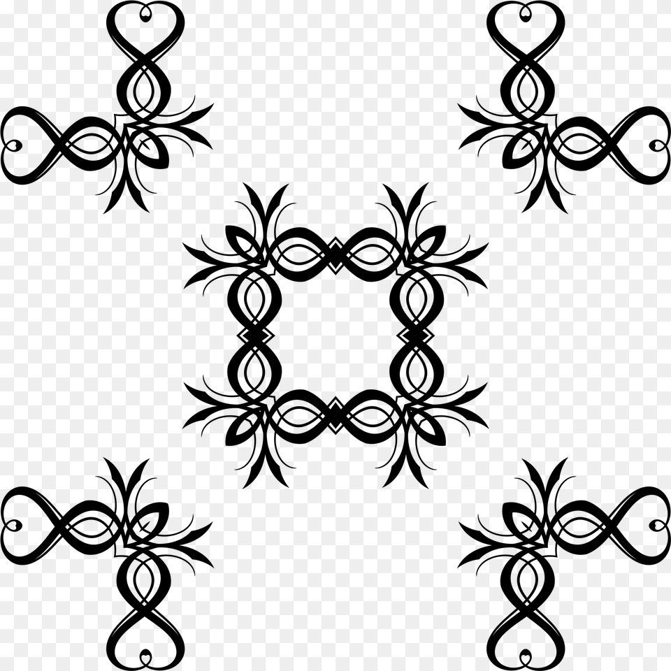 Transparent Tribal Design Clipart Clip Art, Gray Free Png