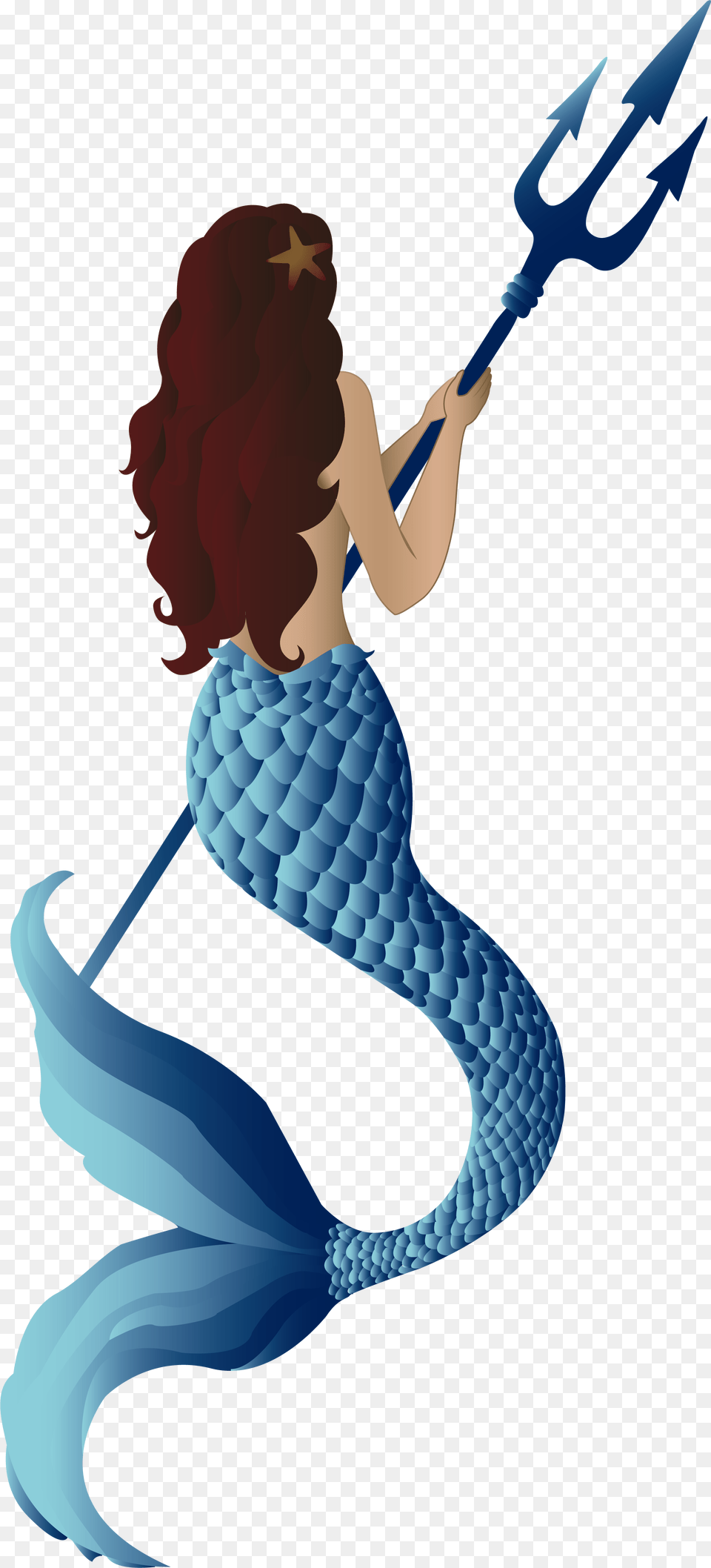 Transparent Trident Mermaid With Trident, Weapon, Adult, Female, Person Png