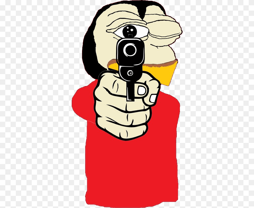 Transparent Triggered Fepe Meme, Weapon, Handgun, Gun, Firearm Png Image
