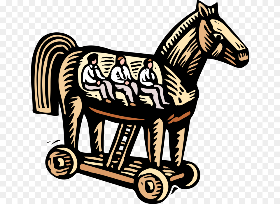 Transparent Trojan Horse Trojan Horse Email Scam, Transportation, Vehicle, Wagon, Baby Png Image