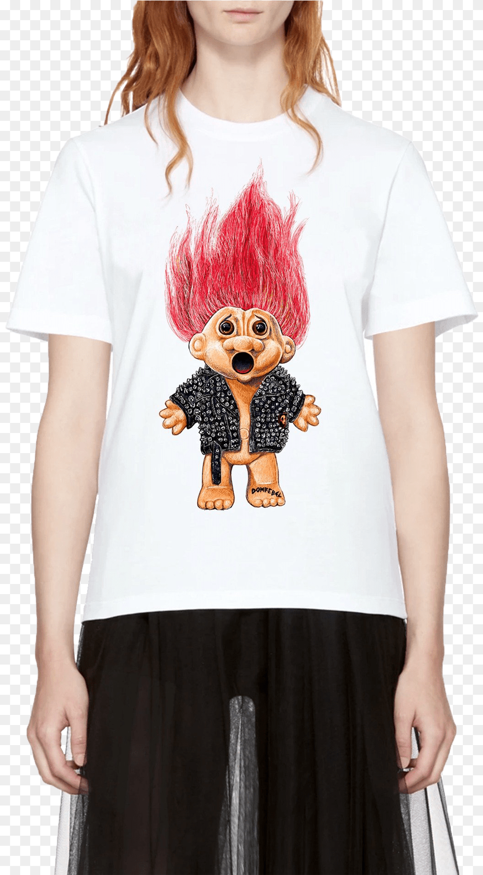 Transparent Troll Hair Cartoon, Clothing, T-shirt, Adult, Female Free Png Download