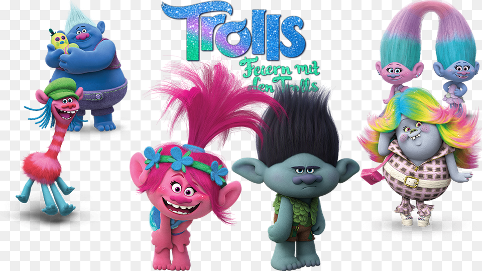 Transparent Trolls Movie Characters Trolls Holiday Trolls, Publication, Book, Comics, Doll Free Png Download