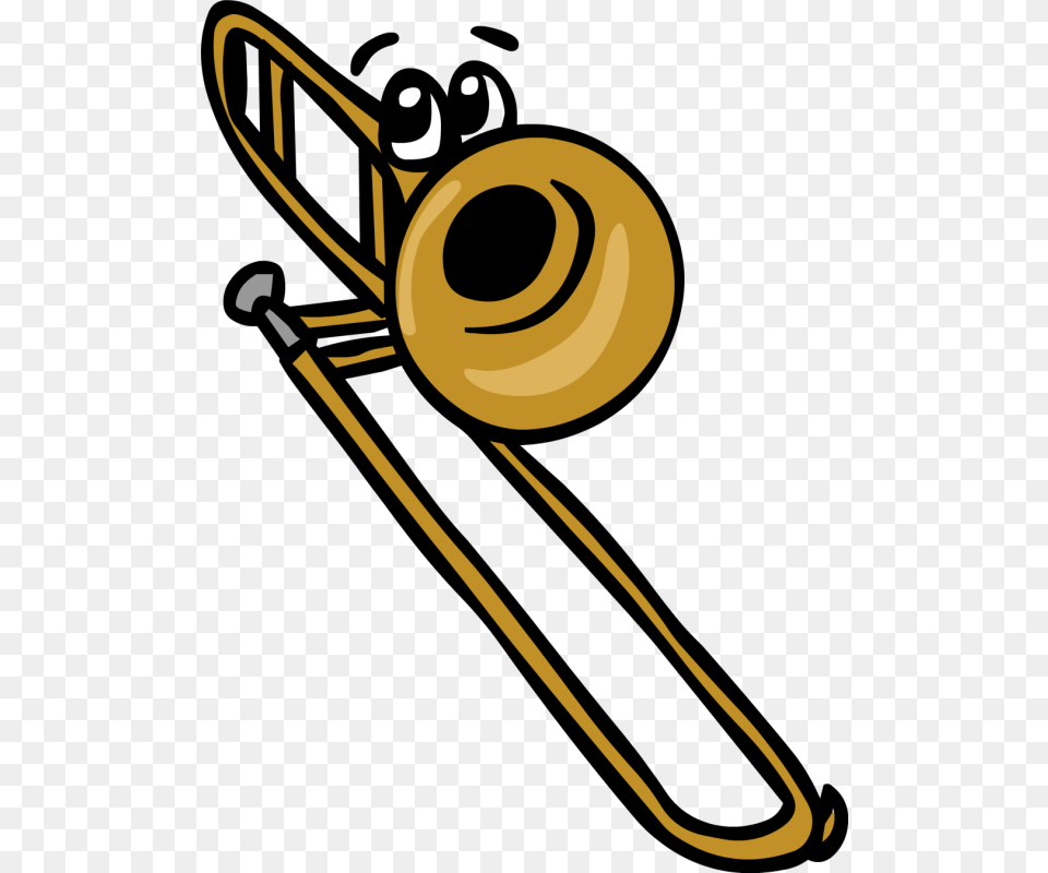 Transparent Trombone Clipart Trombone Clipart, Musical Instrument, Brass Section, Bow, Weapon Png