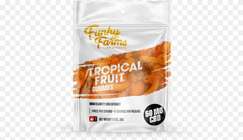 Transparent Tropical Fruit Funky Farms Cbd Gummies, Advertisement, Poster, Food, Ketchup Free Png