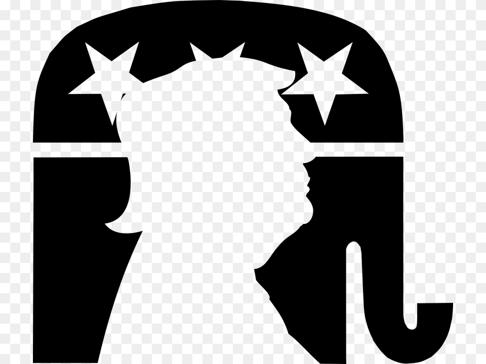 Transparent Trump Clipart Republican Party, Gray Png