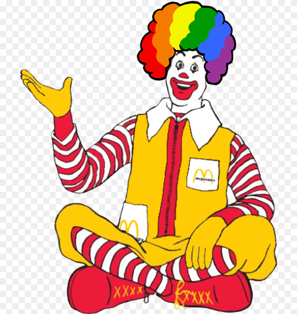 Transparent Trump Ronald Mcdonald Clipart, Clown, Performer, Person, Baby Free Png
