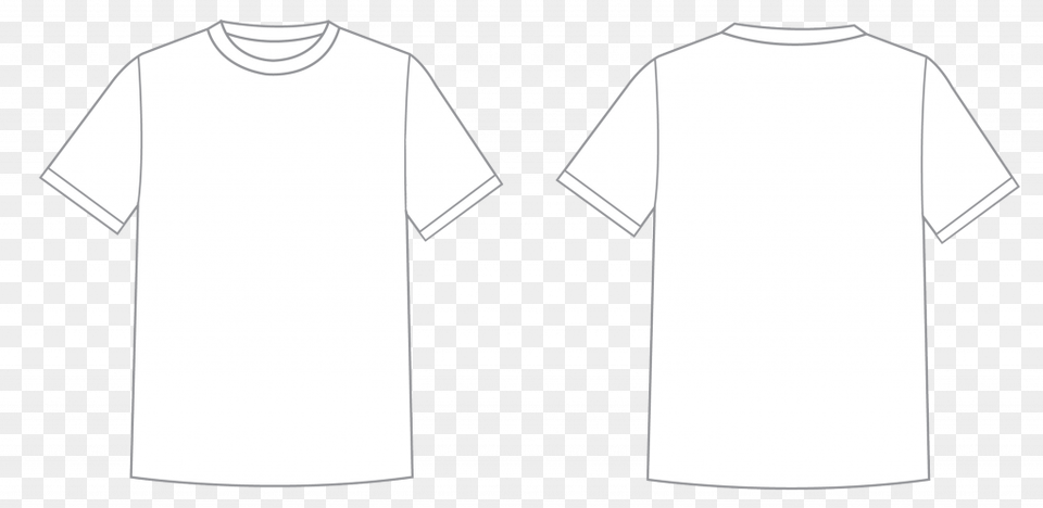 Tshirt Outline T Shirt Template White, Clothing, T-shirt Free Transparent Png