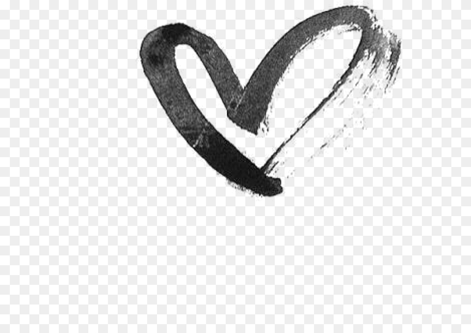 Transparent Tumblr Stickers Heart Black And White Free Png