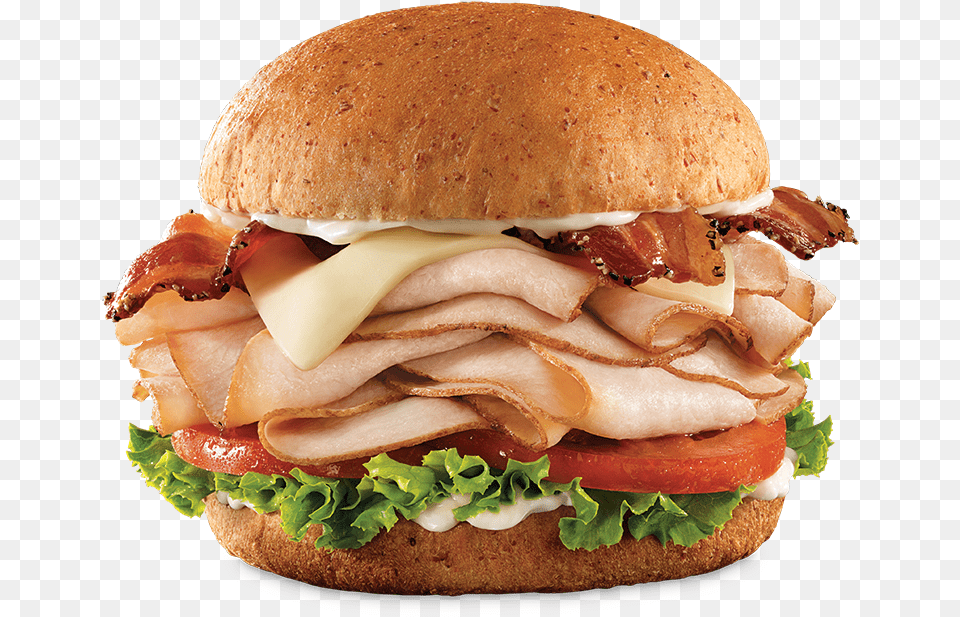 Transparent Turkey Sandwich Arby39s Sandwich, Burger, Food, Meat, Pork Png Image