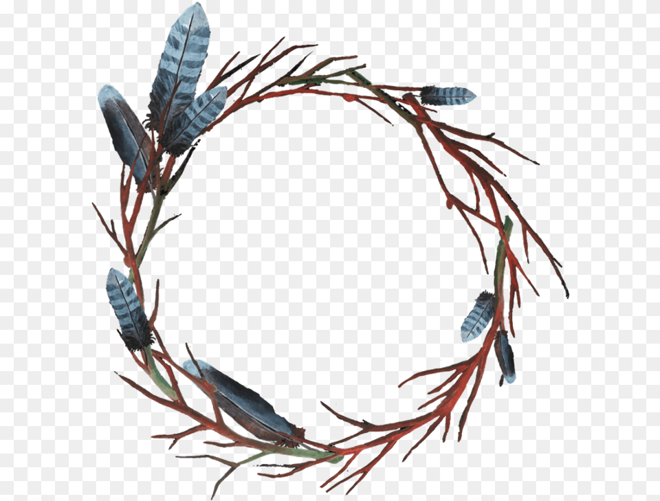 Transparent Twigs Flower Circle Border, Plant, Accessories Free Png Download