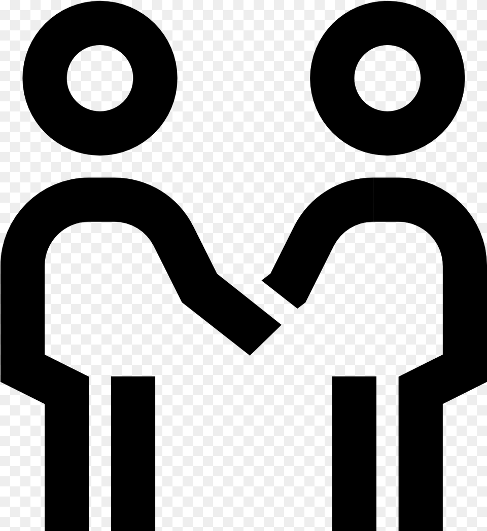 Transparent Two People Icon, Gray Png