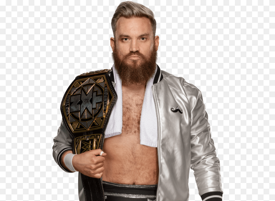 Transparent Tyler Bate Moustache Mountain Nxt Tag Team Champions, Person, Jacket, Face, Coat Free Png Download