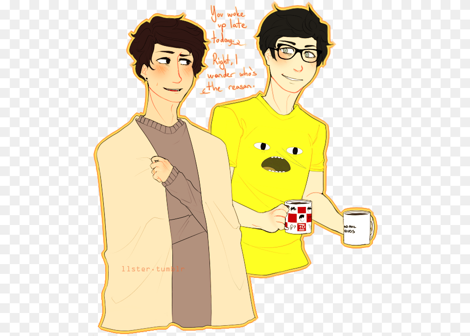 Transparent Tyler Oakley Dan And Phil Fanart, Book, Clothing, Coat, Comics Png