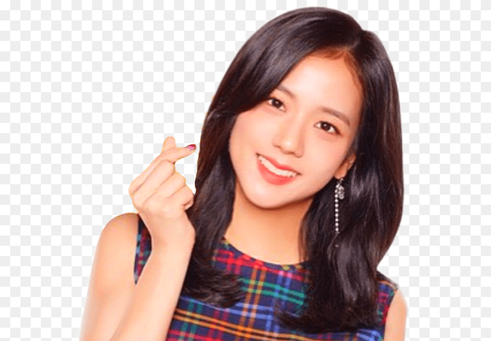 Transparent Ulzzang Jisoo Blackpink Line Sticker, Face, Female, Girl, Happy Free Png