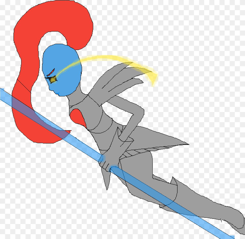 Undyne Cartoon, Person, Acrobatic, Pole Vault, Sport Free Transparent Png