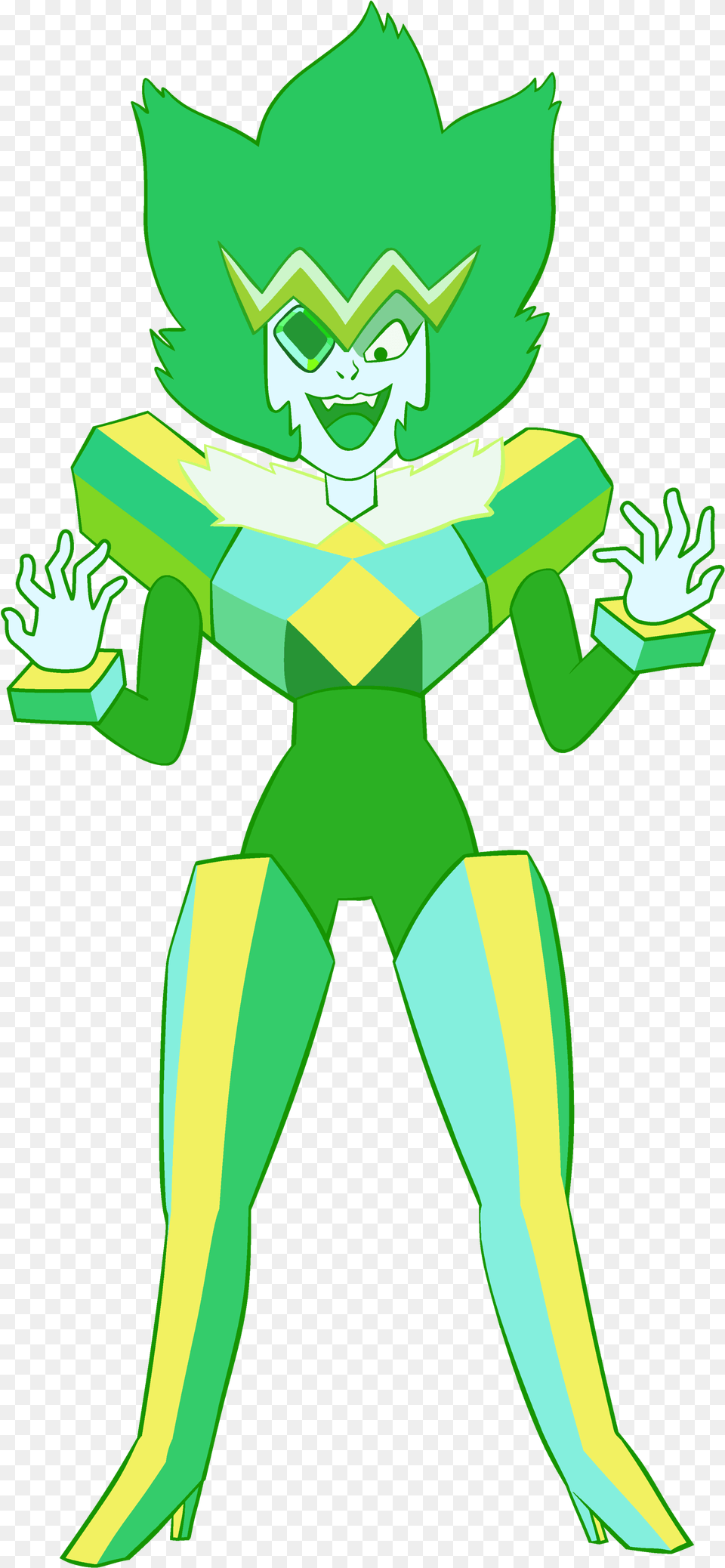 Unibrow Full Body Steven Universe Emerald, Green, Person, Clothing, Costume Free Transparent Png
