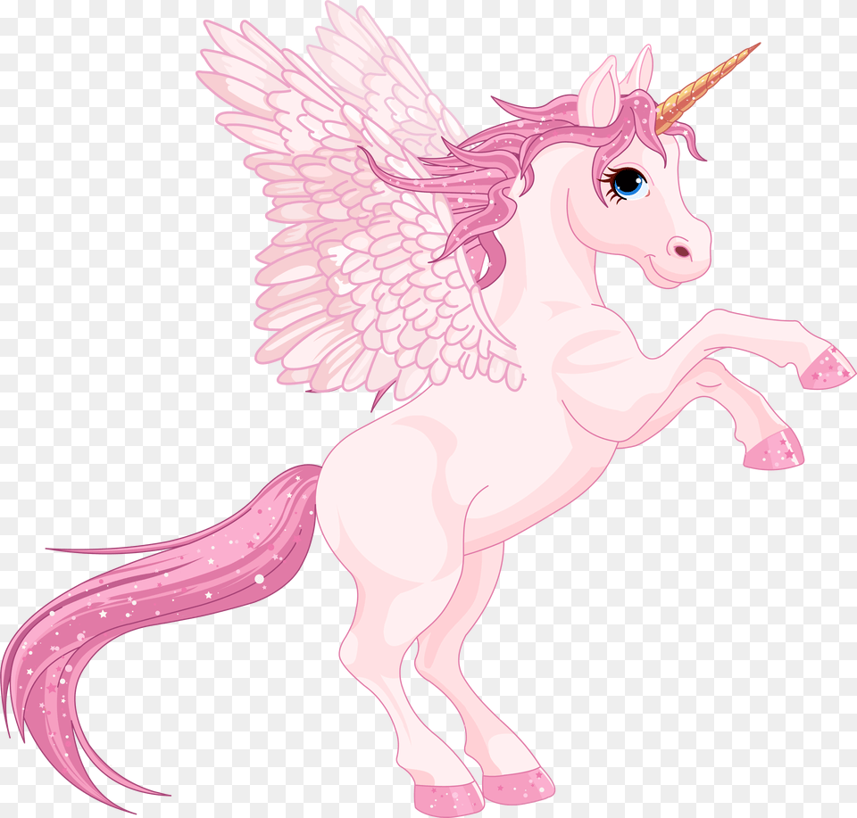 Transparent Unicorn Clipart Pink Unicorn With Transparent Background, Animal, Antelope, Mammal, Wildlife Free Png Download