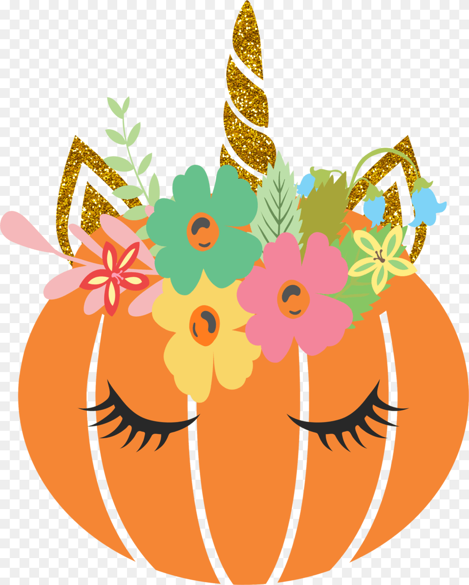 Transparent Unicorn Face Clipart Unicorn Pumpkin Clip Art, Food, Plant, Produce, Vegetable Png Image
