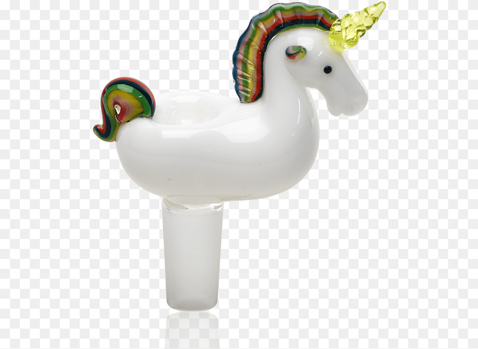 Transparent Unicorn Horn Unicorn Bong, Figurine, Art, Porcelain, Pottery Free Png Download