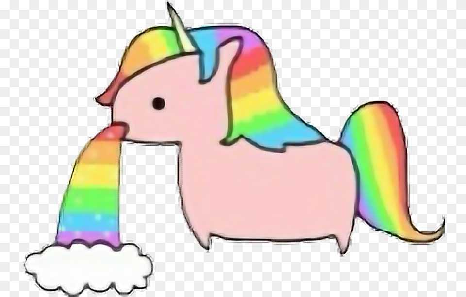 Transparent Unicorn Tumblr Rainbow Cute Unicorn, Person, People, Ice Cream, Baby Free Png
