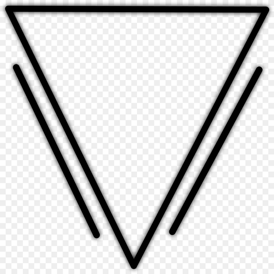 Upside Down Triangle, Gray Free Transparent Png