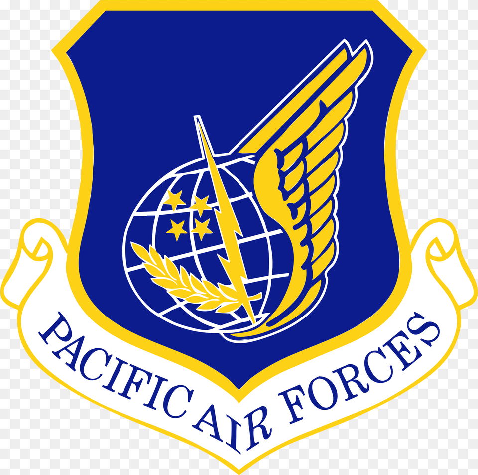 Transparent Us Air Force Logo Pacific Air Forces Logo, Badge, Symbol, Emblem Free Png Download